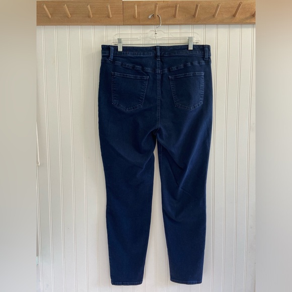 Talbots Flawless Five Pocket Dark Wash Jegging Stretch Denim Jeans Size 14 - Picture 8 of 9